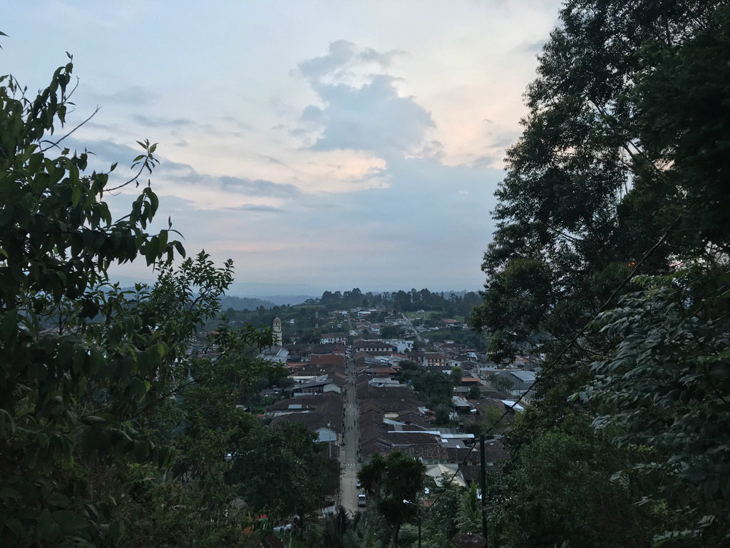 Vue depuis le mirador de Salento en Colombie